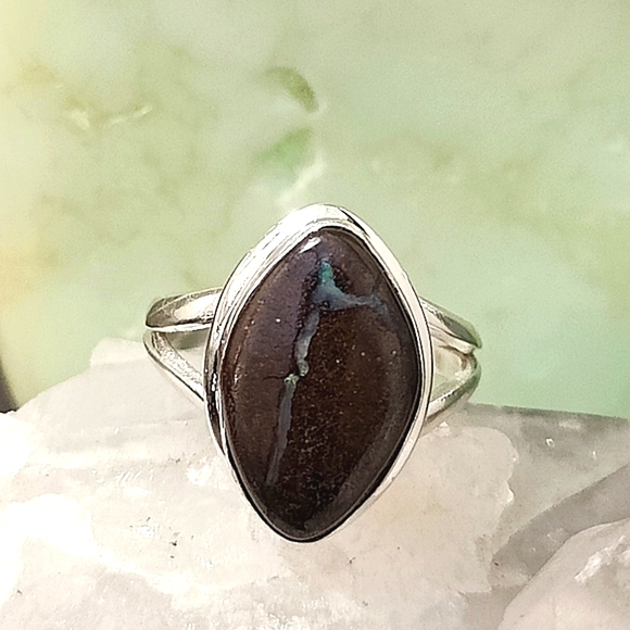 Boulder Opal Ring .925 Sz 7 - Picture 3 of 12